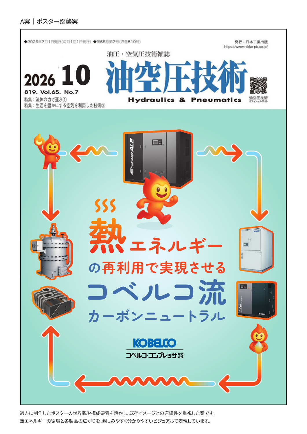 表紙デザインA案:弊社制作の過去ポスターの世界観を踏襲